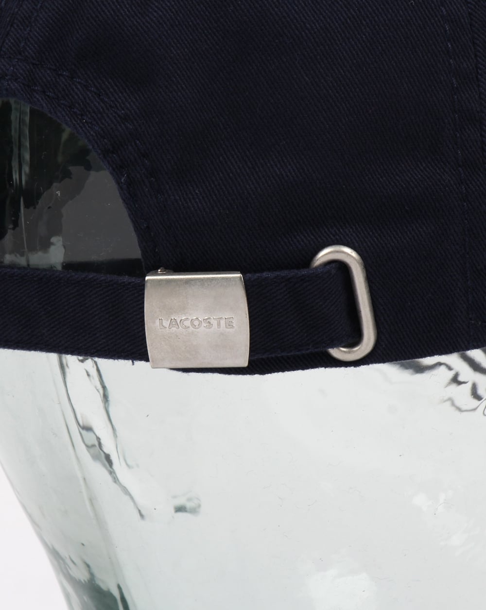 Lacoste – Übergroße Kroko-Kappe in Marineblau