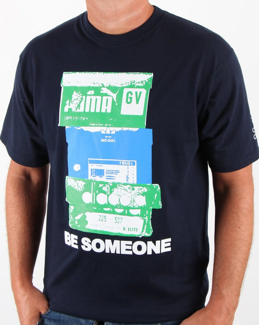 80er Casual ICONS Box T-Shirt Marineblau