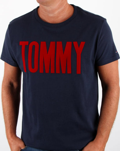 Tommy Hilfiger Logo T-Shirt Marineblau
