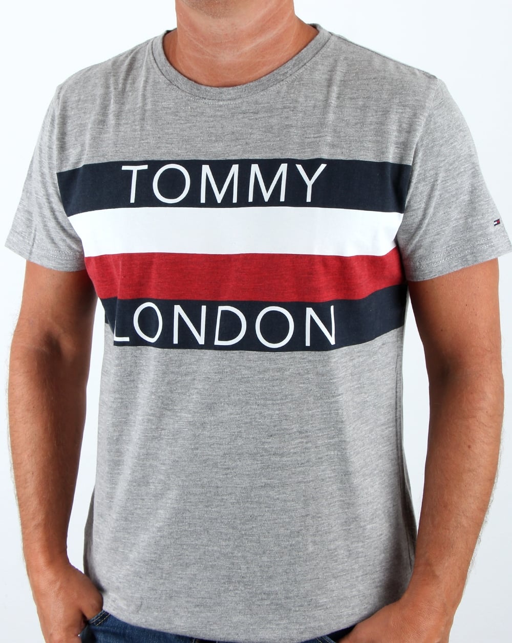Tommy Hilfiger City T-Shirt Hellgrau Heather
