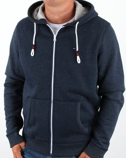 Tommy Hilfiger Baumwollfleece-Kapuzenpullover Marineblau