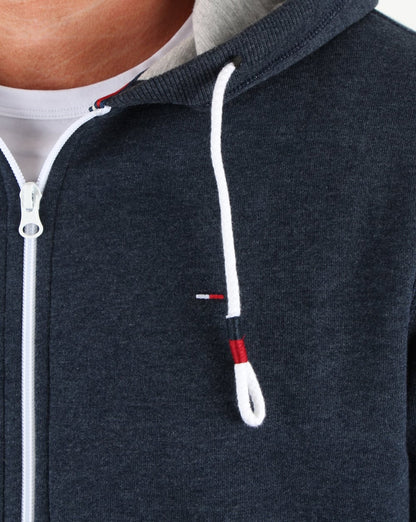 Tommy Hilfiger Baumwollfleece-Kapuzenpullover Marineblau