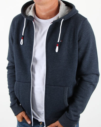 Tommy Hilfiger Baumwollfleece-Kapuzenpullover Marineblau