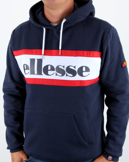 Ellesse – Kapuzenjacke mit Vintage-Logo, Marineblau