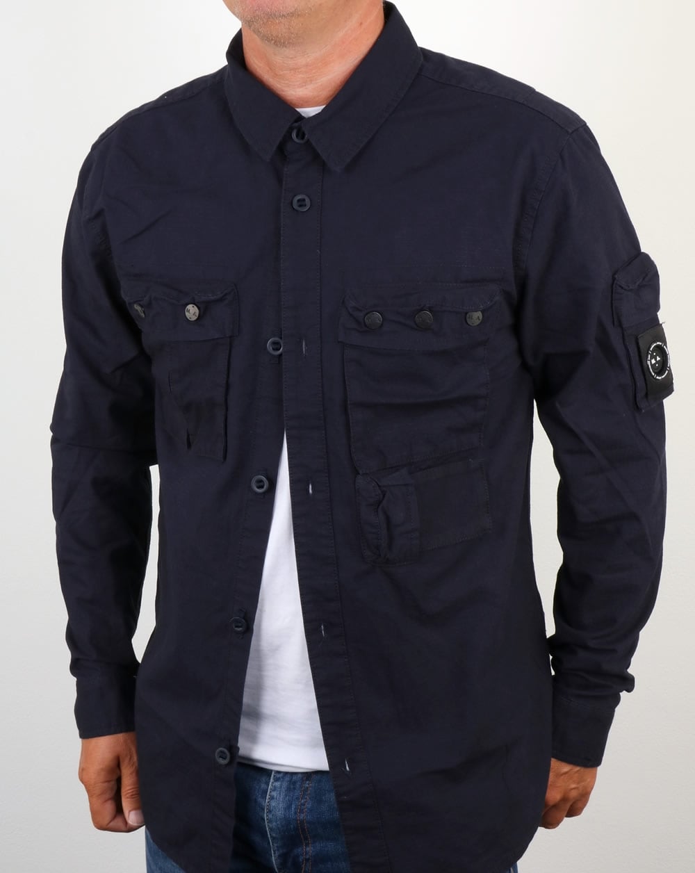 Marshall Artist Ripstop-Überhemd Marineblau