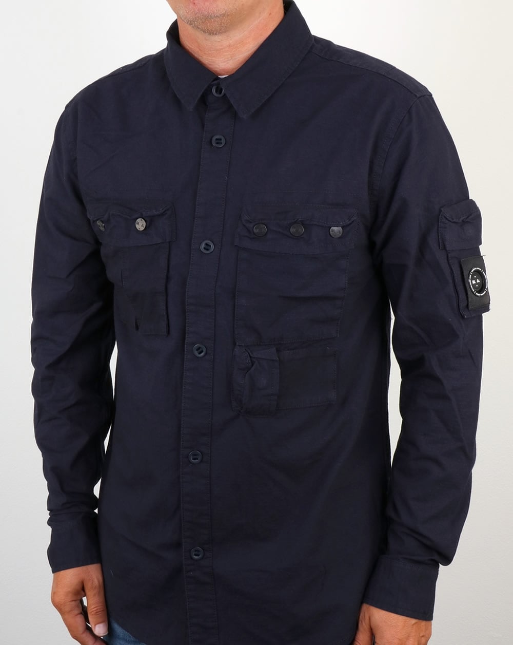 Marshall Artist Ripstop-Überhemd Marineblau
