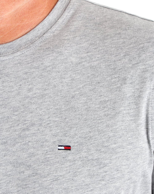 Tommy Jeans Tommy Jeans T-Shirt mit Rundhalsausschnitt, Hellgrau meliert