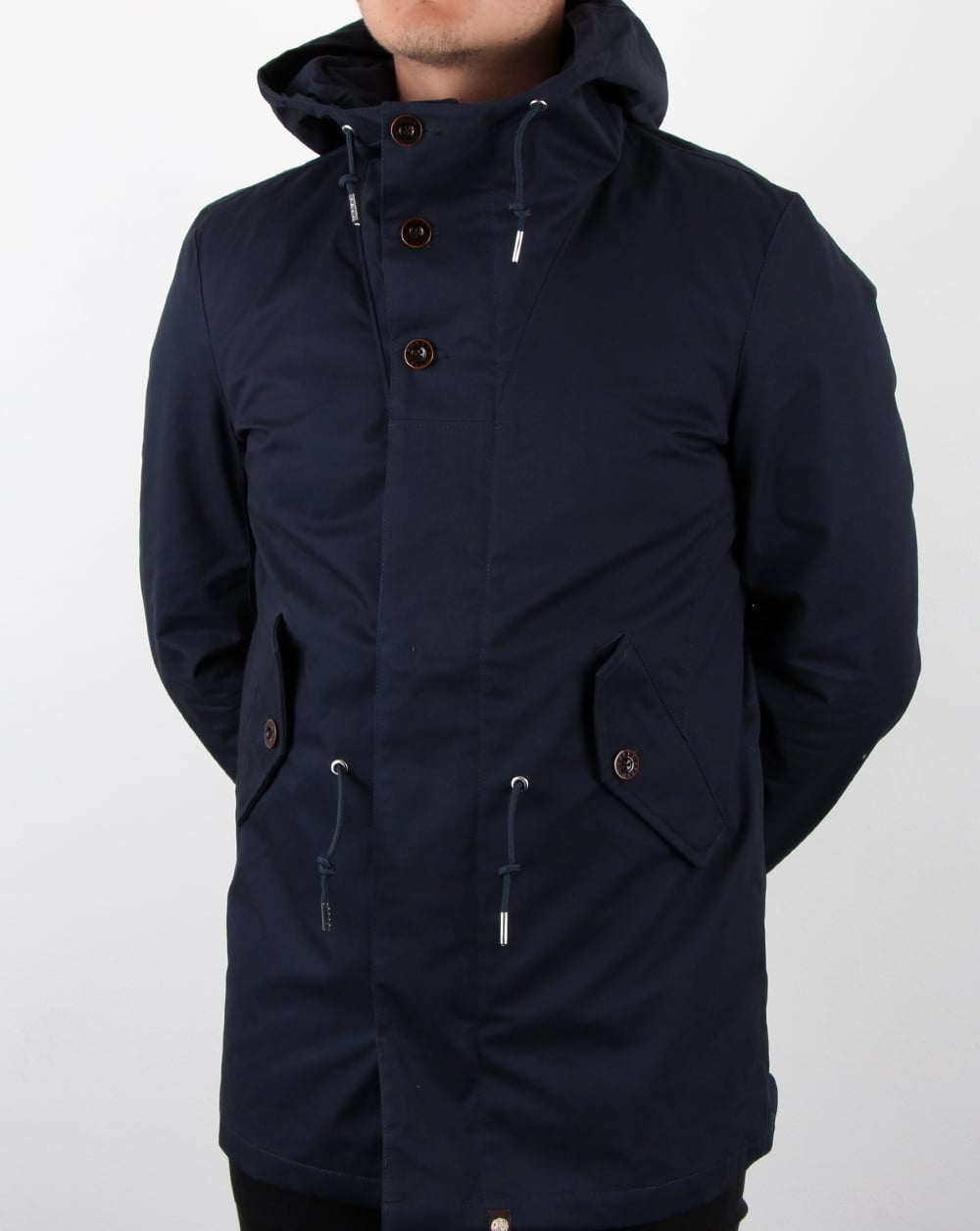 Pretty Green – Baxter Parka, Marineblau