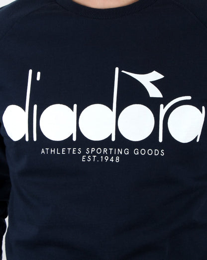 Diadora Logo-Sweatshirt Blue Denim