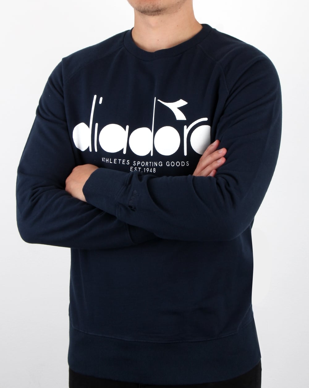Diadora Logo-Sweatshirt Blue Denim