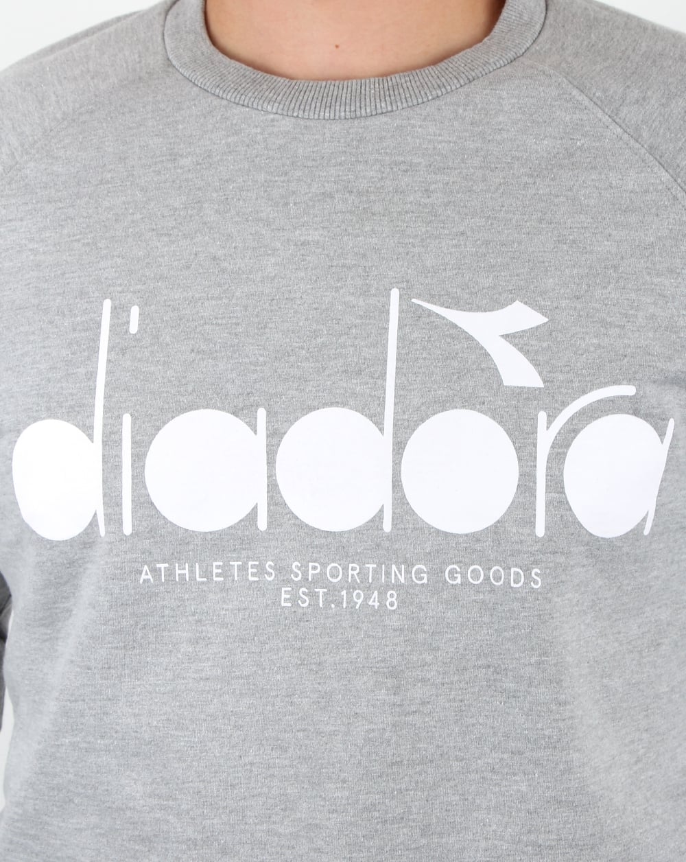 Diadora Logo Sweatshirt Grau Melange