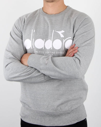 Diadora Logo Sweatshirt Grau Melange
