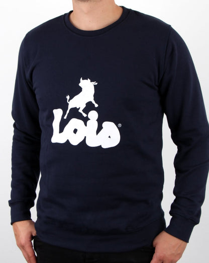 Sweatshirt mit Logo „Lois“ in Marineblau