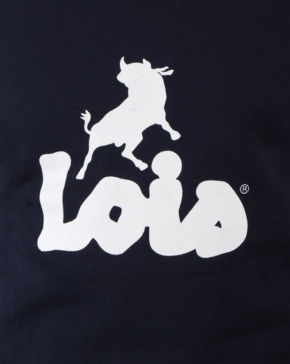 Sweatshirt mit Logo „Lois“ in Marineblau