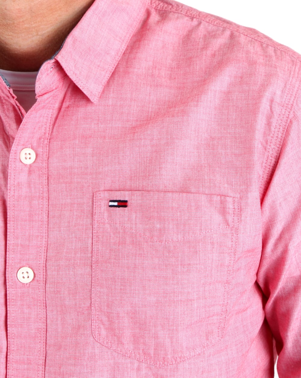 Tommy Hilfiger Baumwoll-Oxford-Hemd Salsa