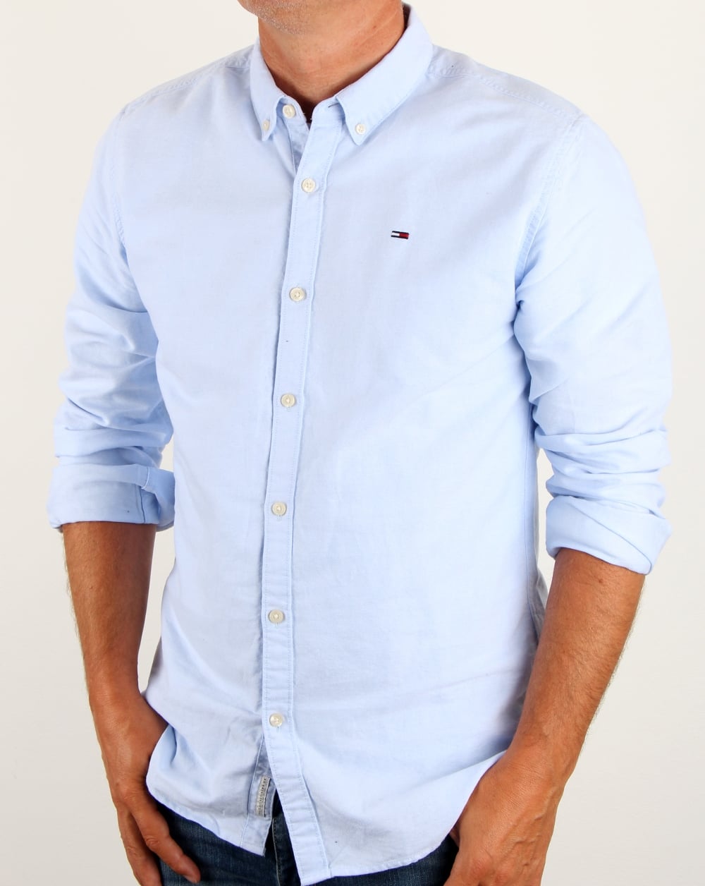 Tommy Hilfiger Oxford-Hemd aus Baumwolle, Hellblau