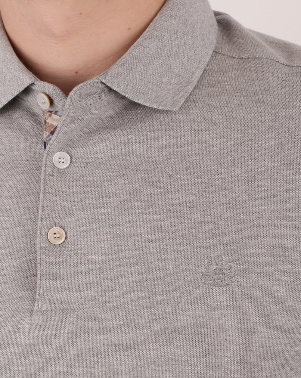 Aquascutum Hillington Langarm-Poloshirt Grau