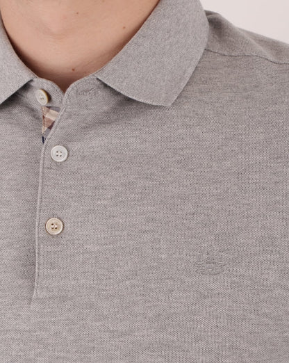 Aquascutum Hillington Langarm-Poloshirt Grau