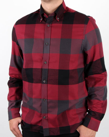 Aquascutum Rigby Flanell-Karohemd Rot