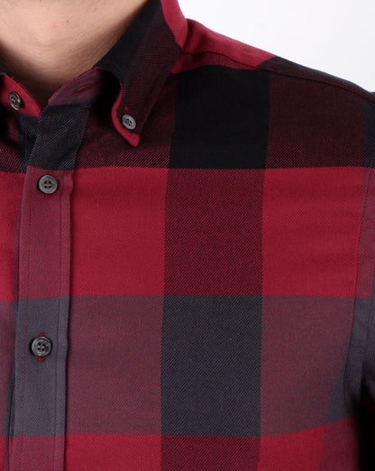 Aquascutum Rigby Flanell-Karohemd Rot