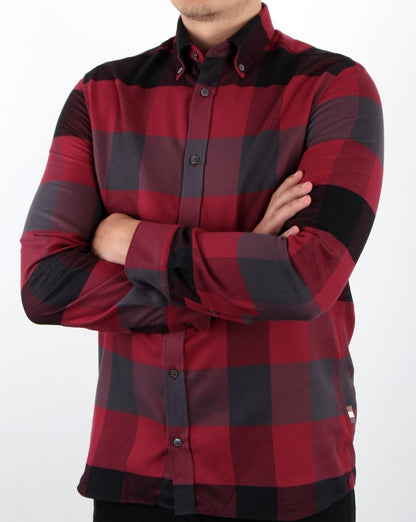 Aquascutum Rigby Flanell-Karohemd Rot