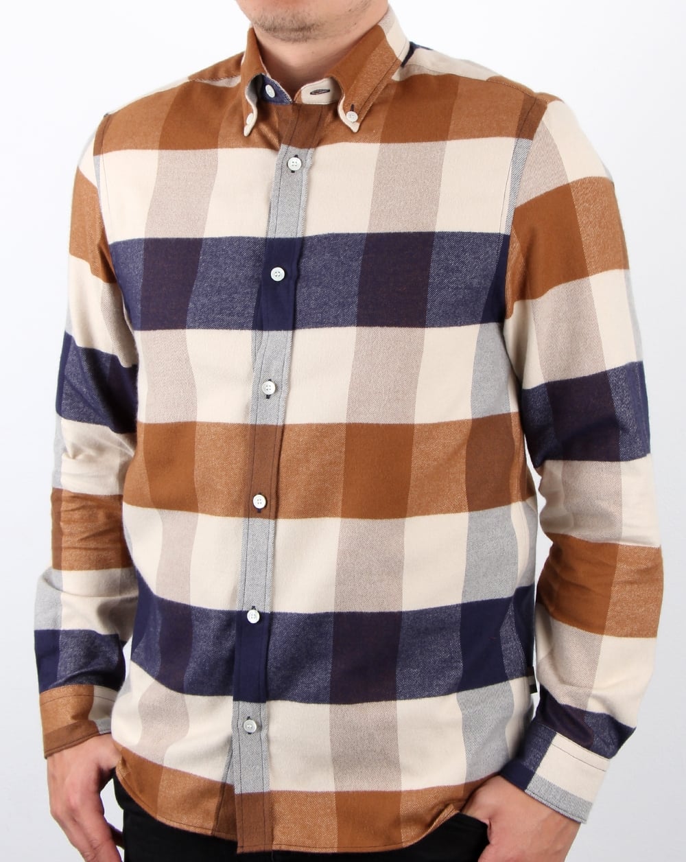 Aquascutum Rigby Flanell-Karohemd Vicuna
