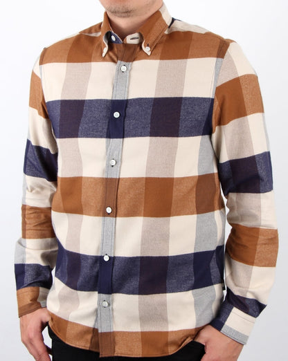 Aquascutum Rigby Flanell-Karohemd Vicuna