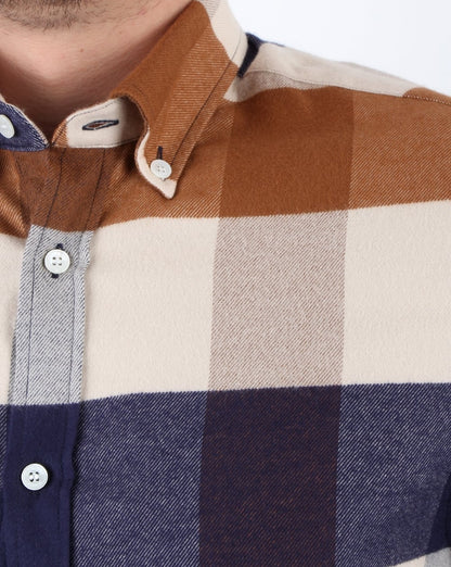 Aquascutum Rigby Flanell-Karohemd Vicuna