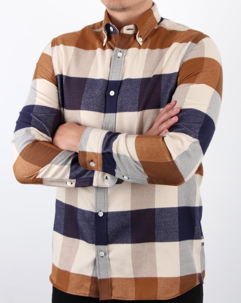 Aquascutum Rigby Flanell-Karohemd Vicuna