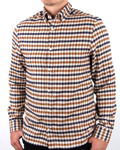 Aquascutum Magee Flanell-Karohemd Vicuna
