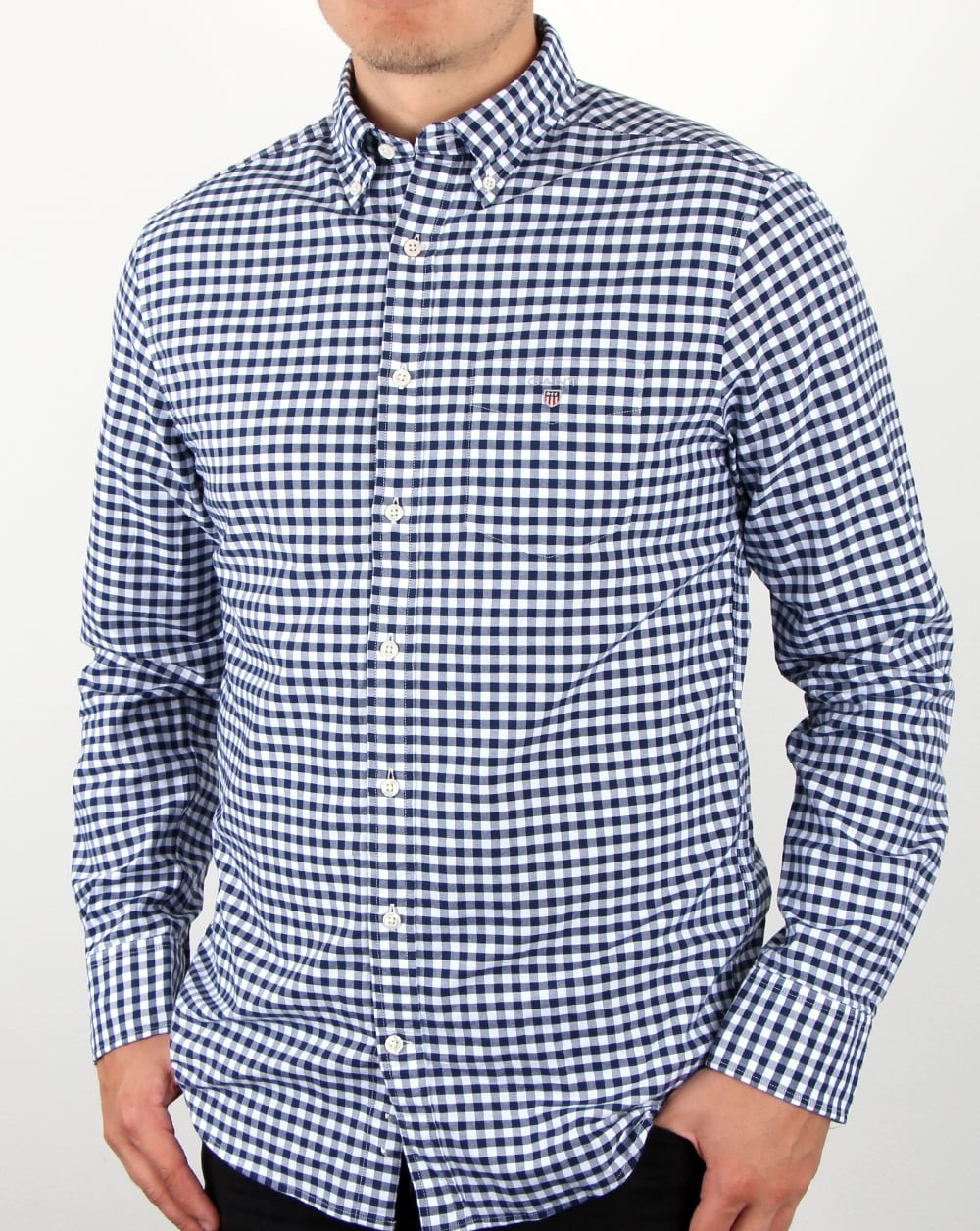 Gant Oxford Gingham Hemd Persian Blue