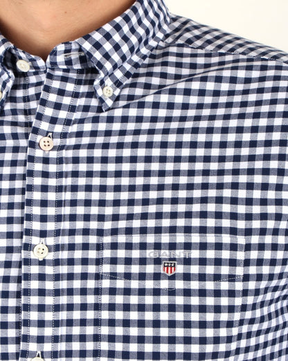 Gant Oxford Gingham Hemd Persian Blue