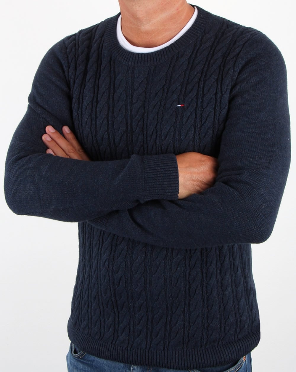 Tommy Hilfiger Cable Knit Jumper Navy