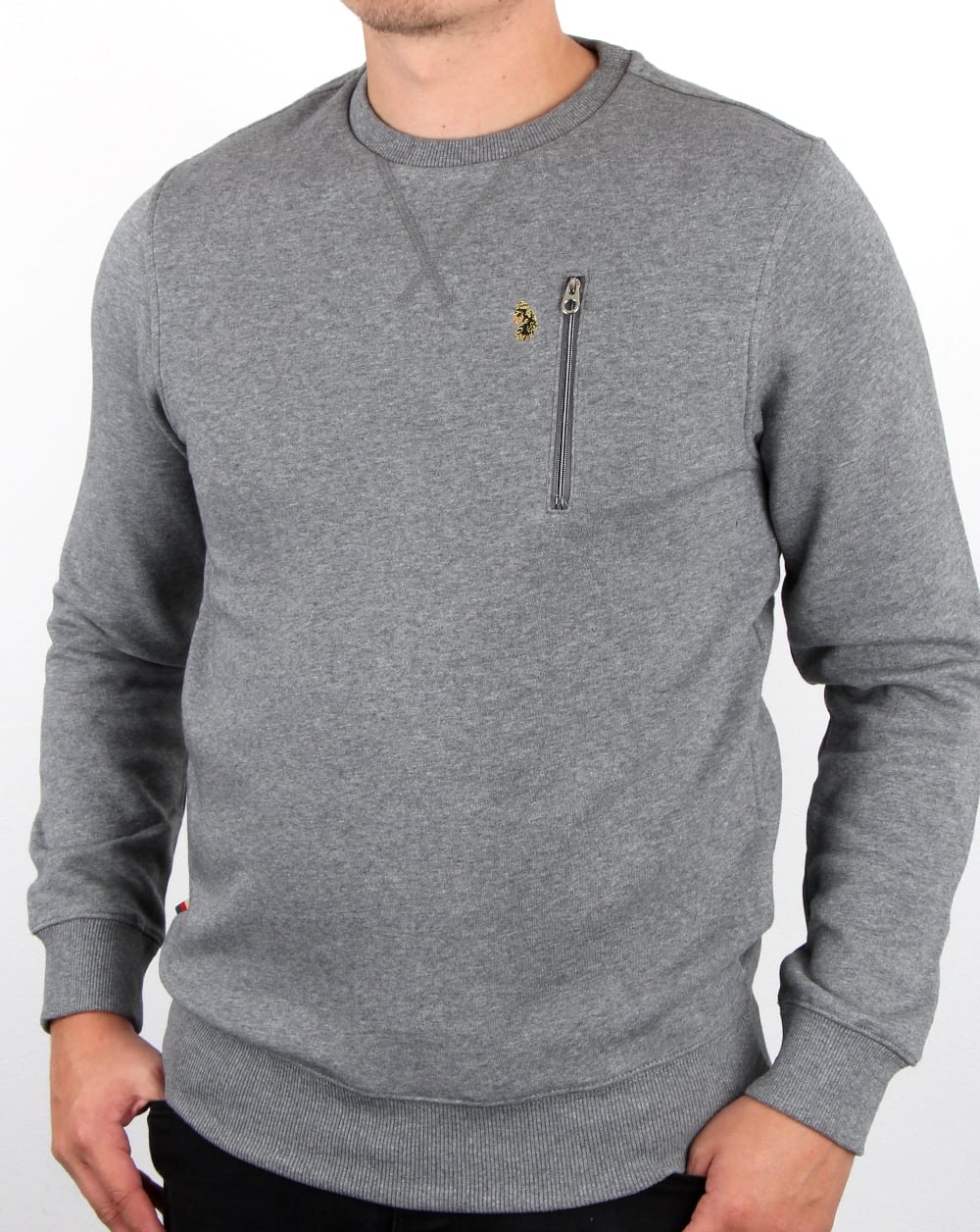 Luke One A OTM Sweatshirt Mittelgrau meliert