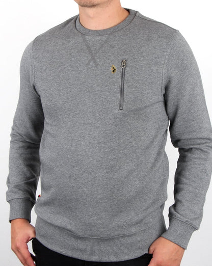 Luke One A OTM Sweatshirt Mittelgrau meliert