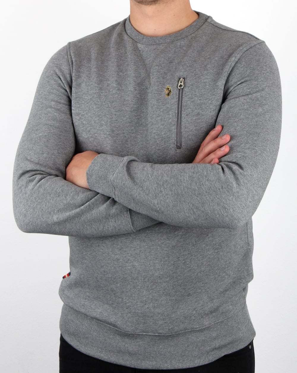 Luke One A OTM Sweatshirt Mittelgrau meliert