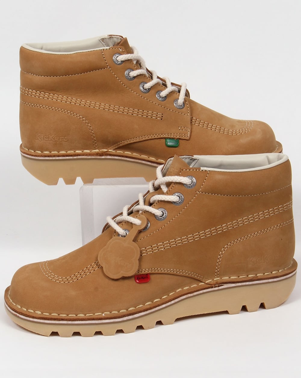 Kickers – Kick Hi – Stiefel aus hellbraunem Nubukleder