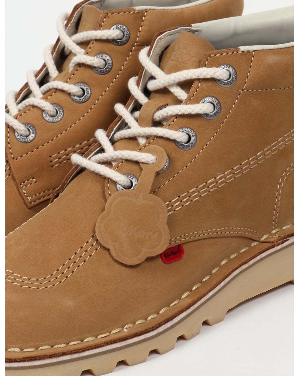 Kickers – Kick Hi – Stiefel aus hellbraunem Nubukleder