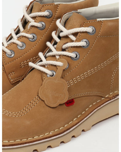 Kickers – Kick Hi – Stiefel aus hellbraunem Nubukleder