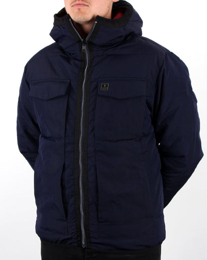 Luke Re-emersion Wende-Steppjacke Dunkelmarine