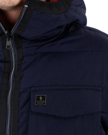Luke Re-emersion Wende-Steppjacke Dunkelmarine