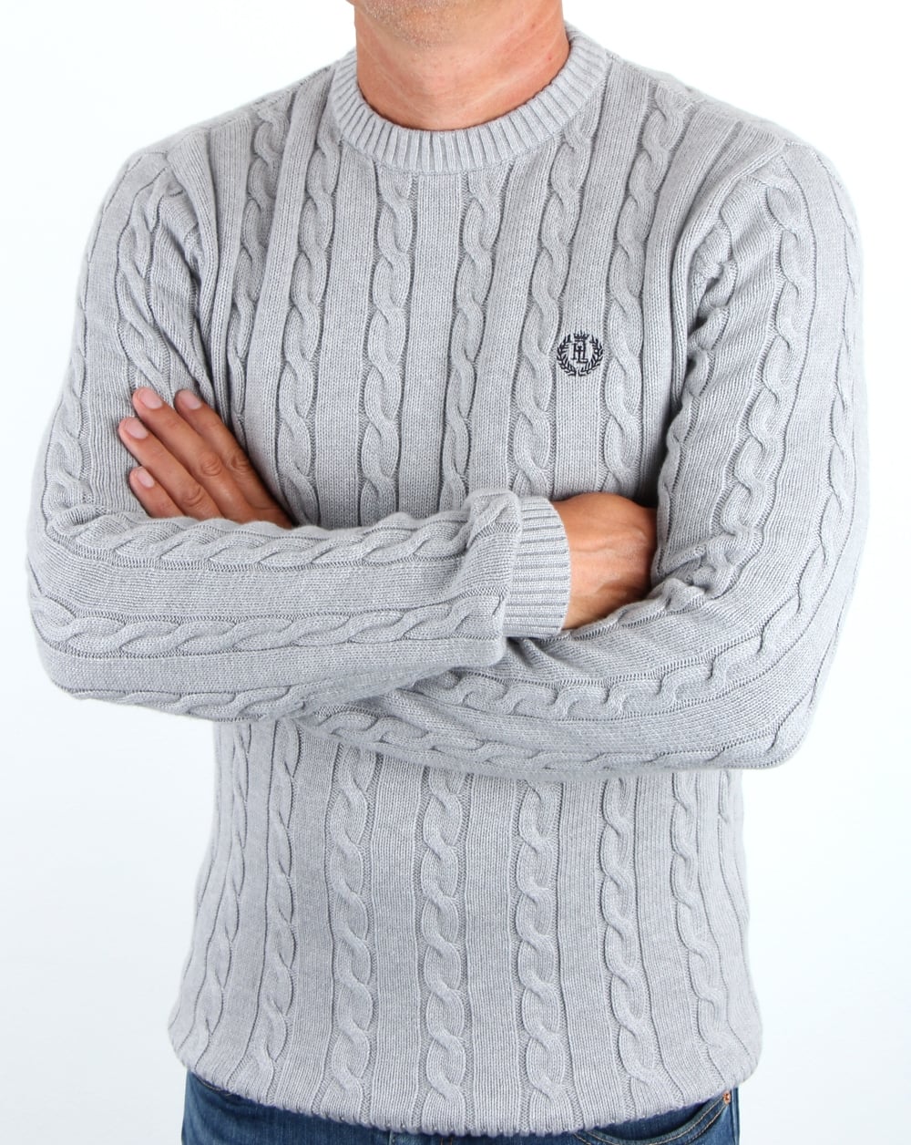 Henri Lloyd Kramer Rundhals-Strickjacke, Graphitmeliert