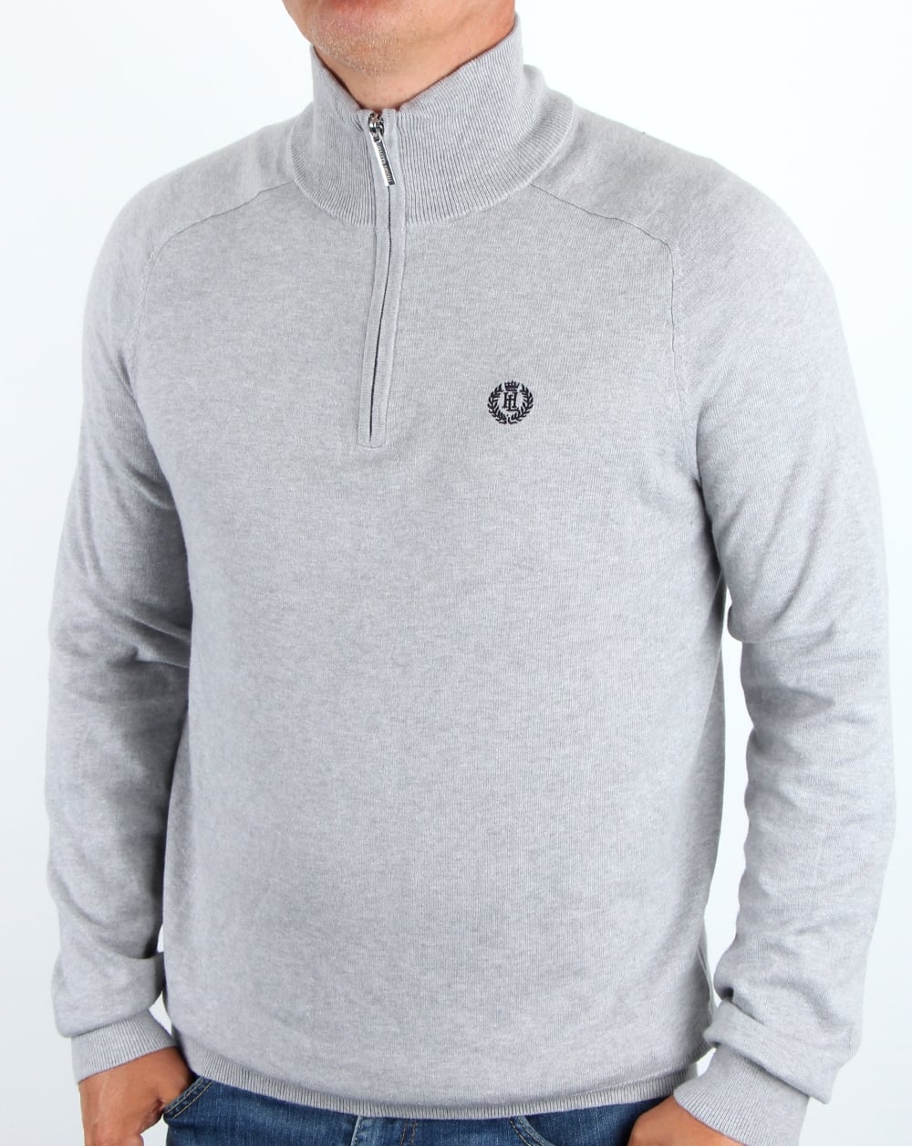 Henri Lloyd Morgan Half Zip Knit Graphite Meliert