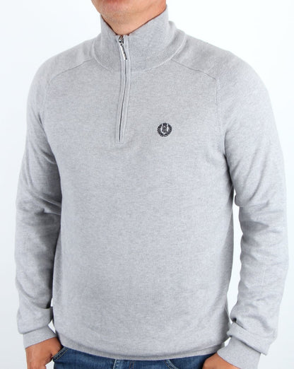 Henri Lloyd Morgan Half Zip Knit Graphite Meliert