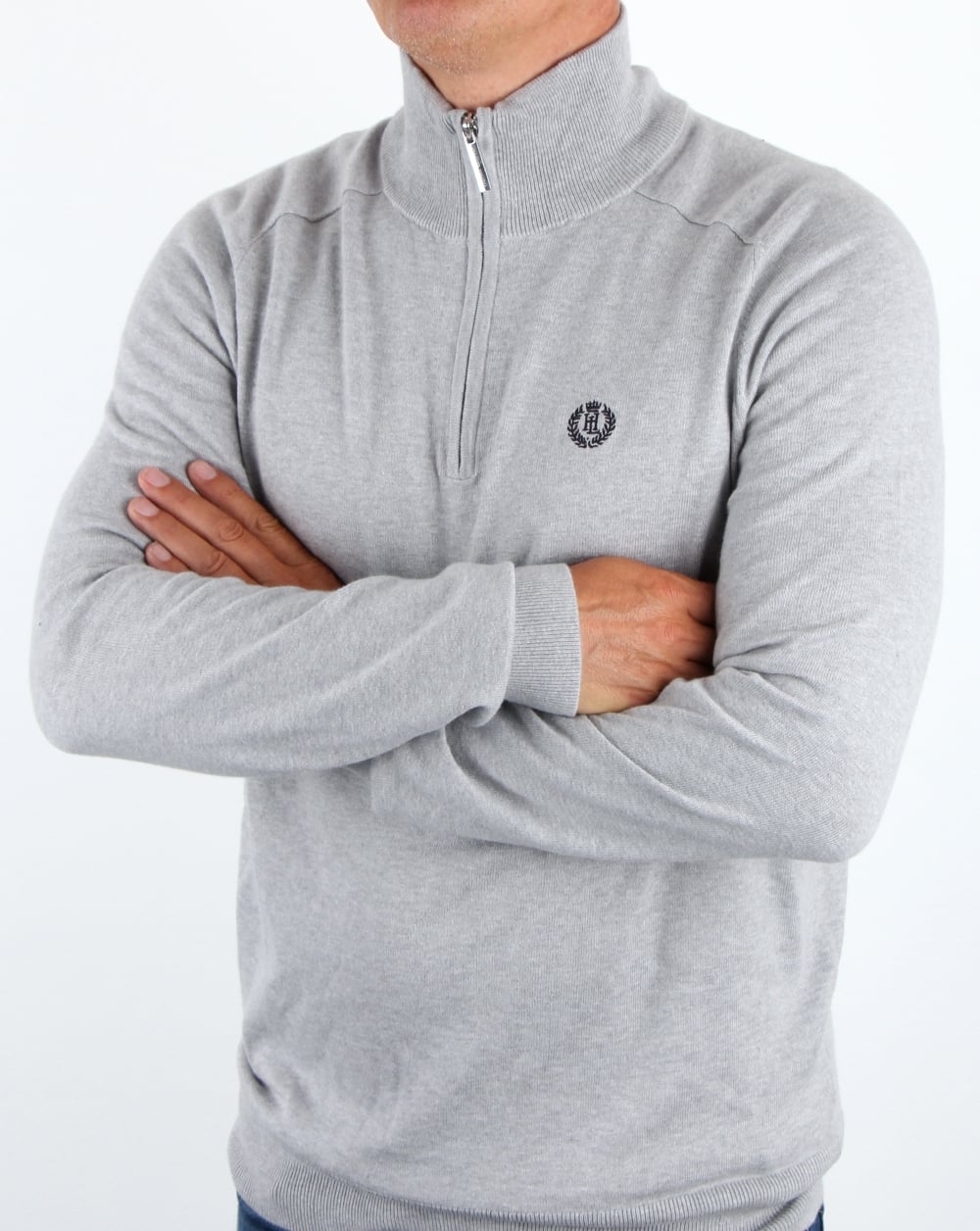 Henri Lloyd Morgan Half Zip Knit Graphite Meliert