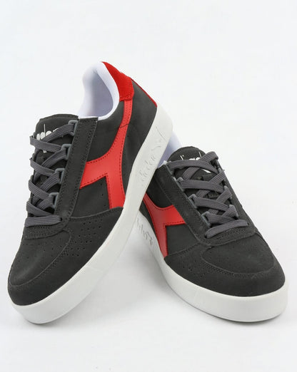Diadora B. Elite Wildleder-Sneaker Castle Rock/Fiery Red