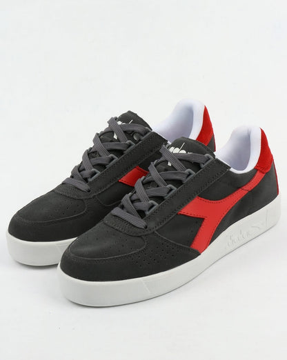 Diadora B. Elite Wildleder-Sneaker Castle Rock/Fiery Red