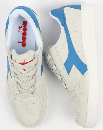 Diadora Borg Elite Wildledertrainer Weiß/Königsblau/Rot