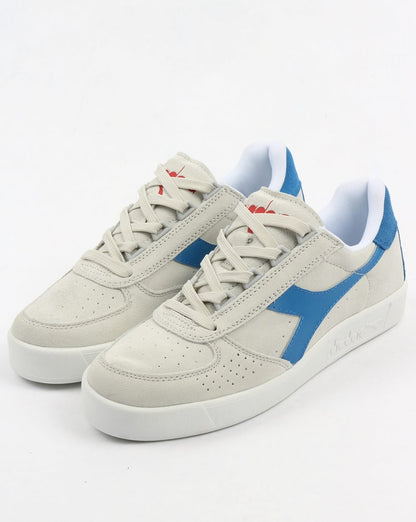 Diadora Borg Elite Wildledertrainer Weiß/Königsblau/Rot