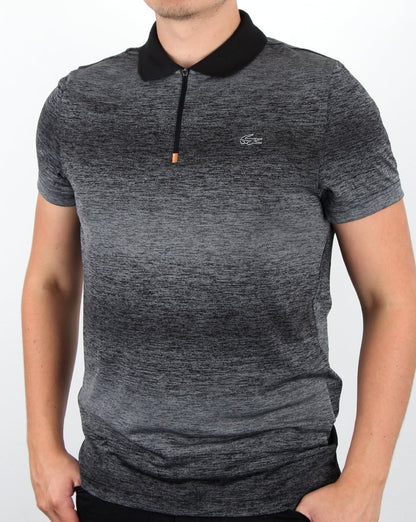 Lacoste Poloshirt mit Reißverschlusskragen Schwarz/Kupfer